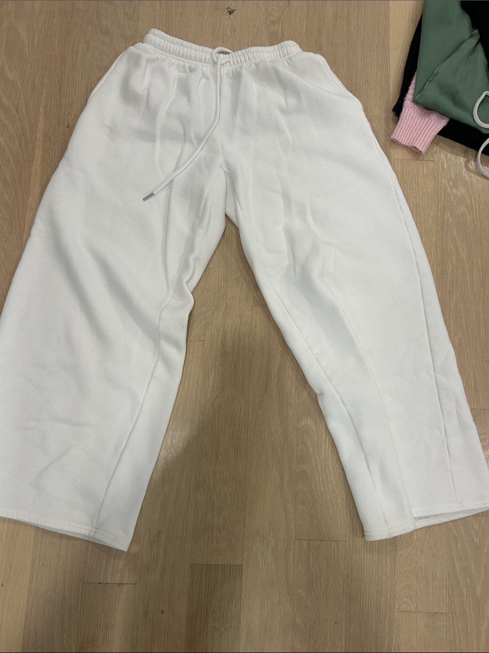 Edikted White Pull-On Track Pants